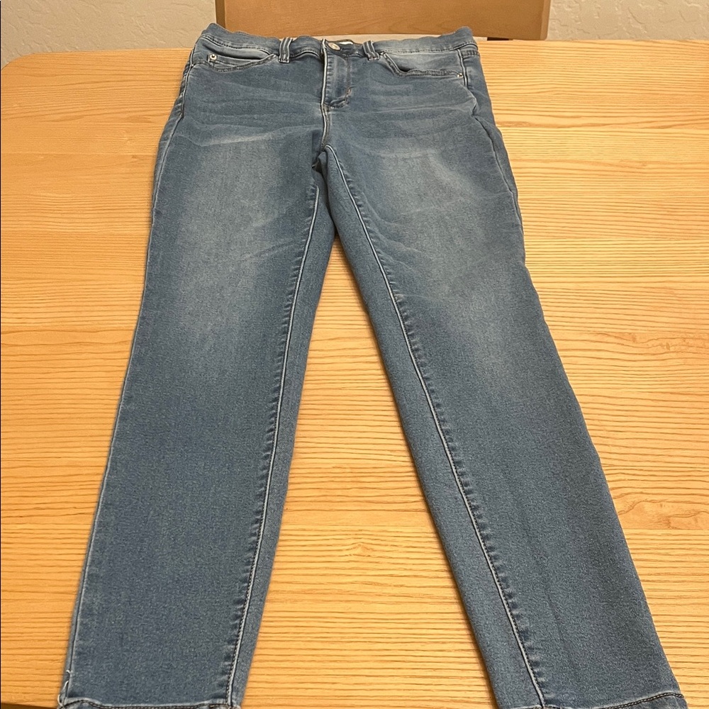 Nicole Miller Blue Skinny Jeans Ankle High Rise Women Size 8